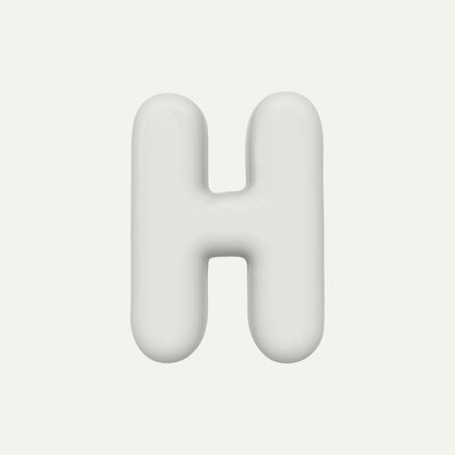 Letter H – handcrafted ceramic decor