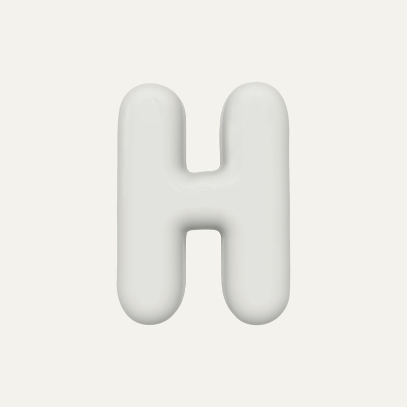 Letter H – handcrafted ceramic decor