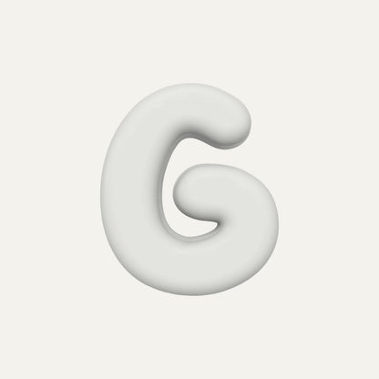 Letter G – handcrafted ceramic decor