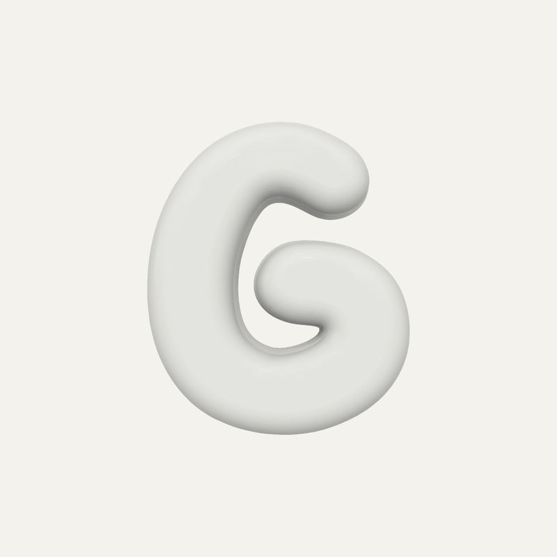 Letter G – handcrafted ceramic decor