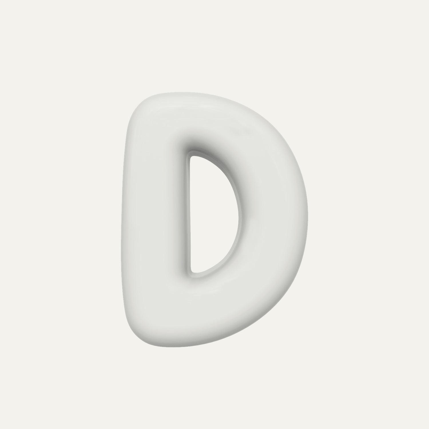 Letter D – handcrafted ceramic decor
