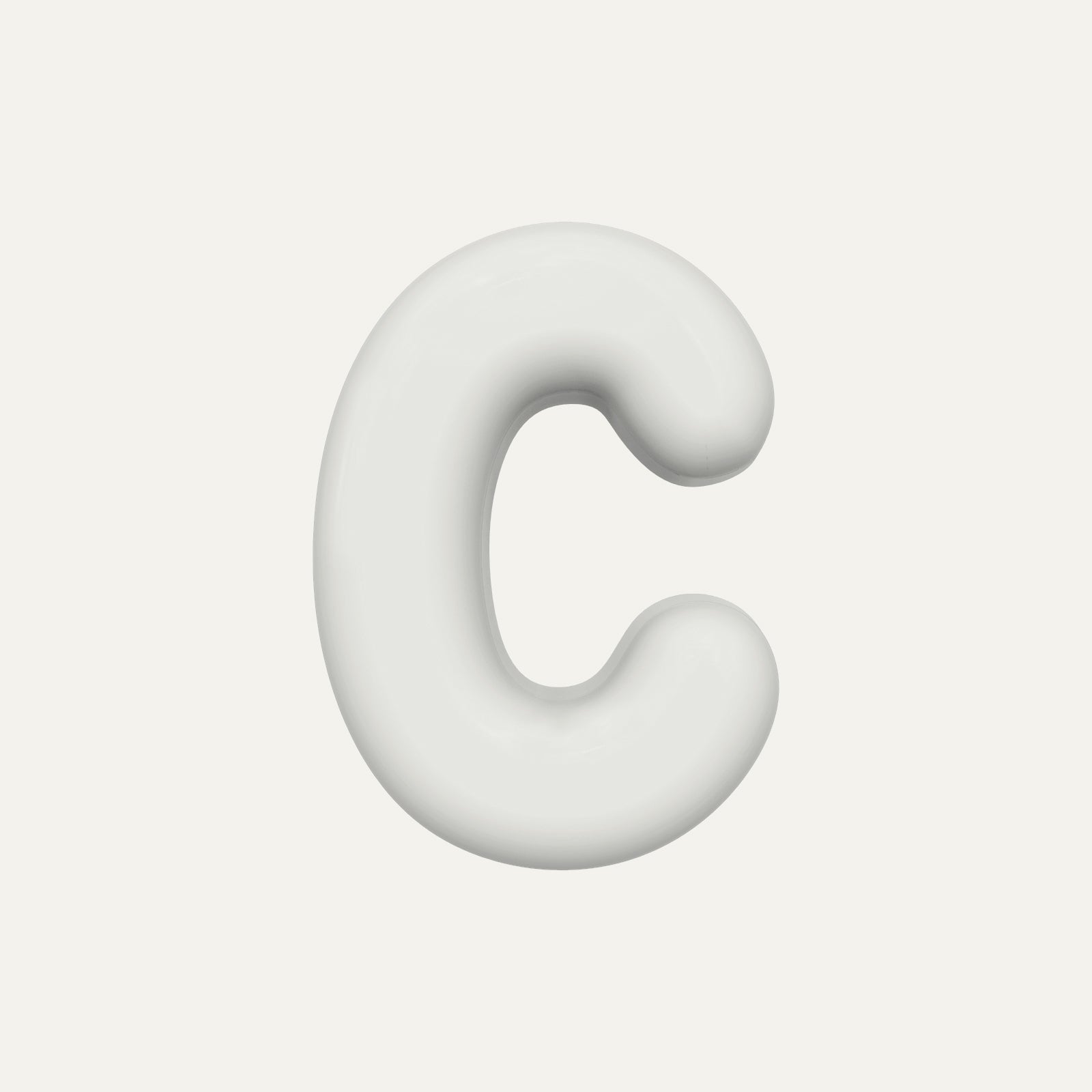 Letter C – handcrafted ceramic decor