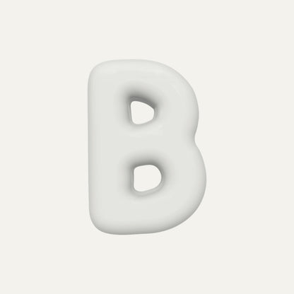 Letter B – handcrafted ceramic decor