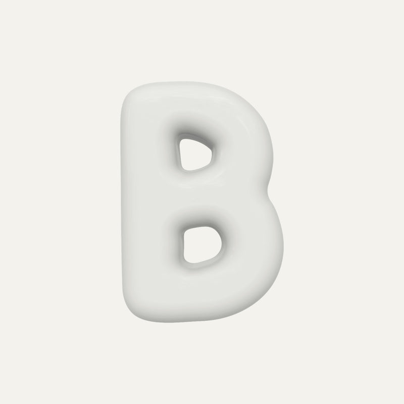 Letter B – handcrafted ceramic decor