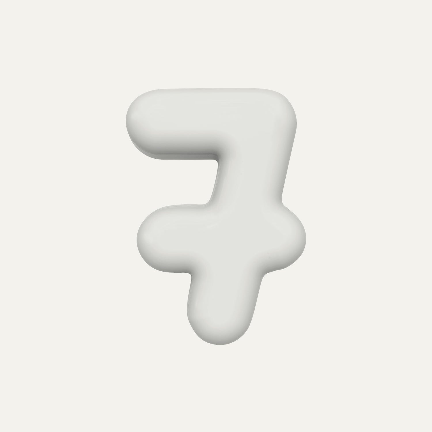 Number 7 – handcrafted ceramic decor