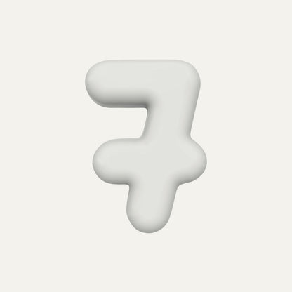 Number 7 – handcrafted ceramic decor