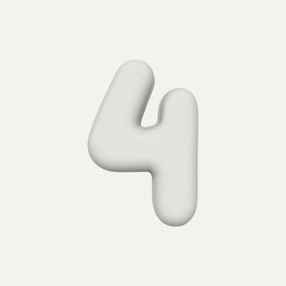 Number 4 – handcrafted ceramic decor