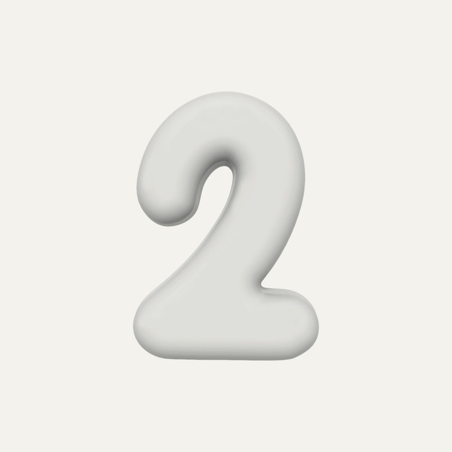 Number 2 – handcrafted ceramic decor