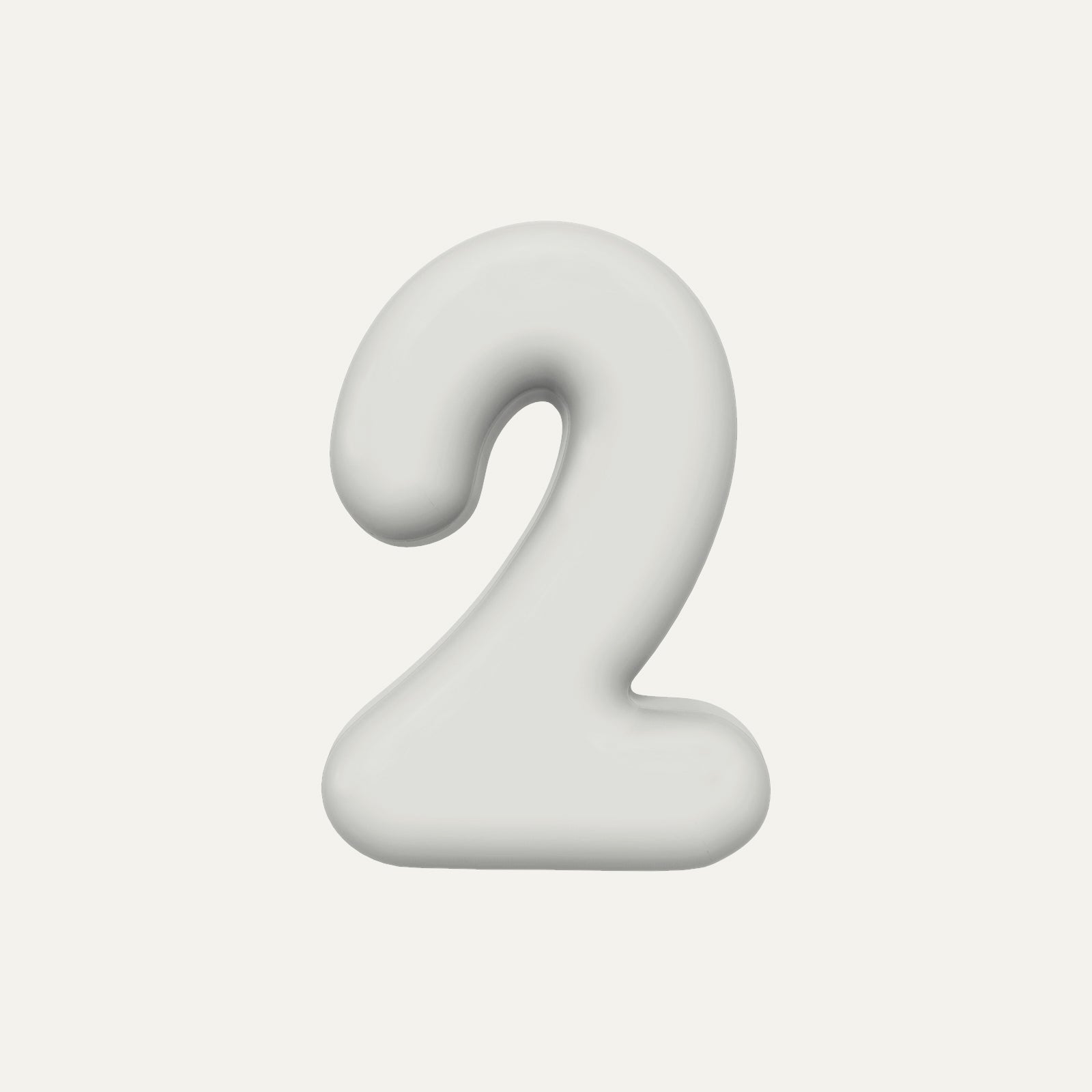 Number 2 – handcrafted ceramic decor