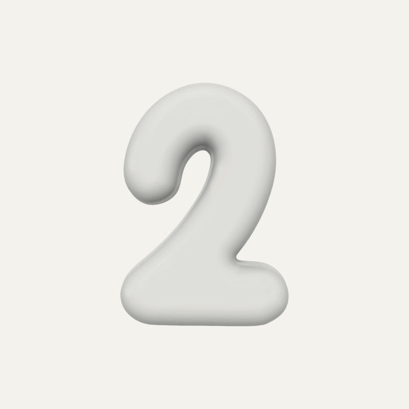 Number 2 – handcrafted ceramic decor