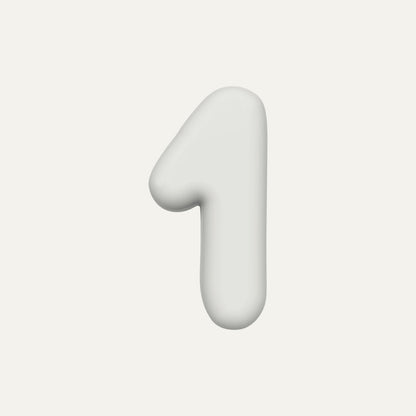 Number 1 – handcrafted ceramic decor