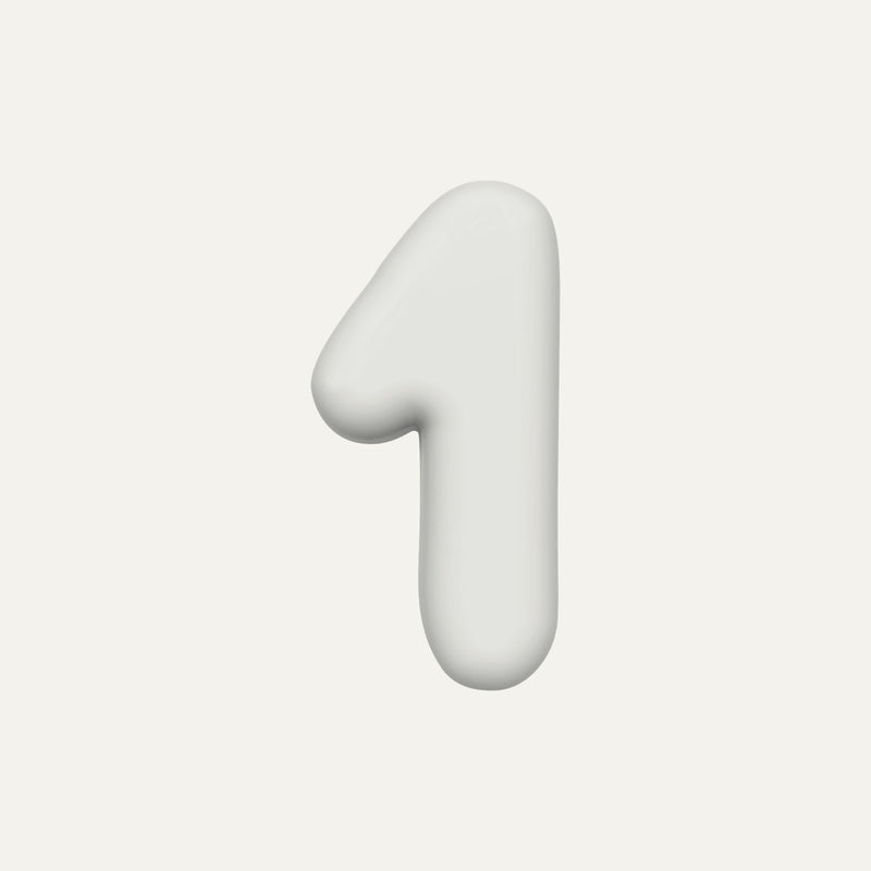 Number 1 – handcrafted ceramic decor