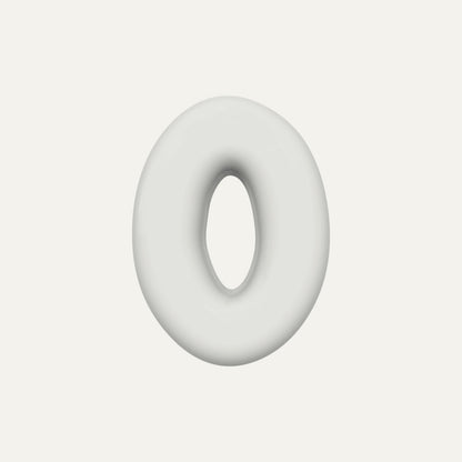 Number 0 – handcrafted ceramic decor