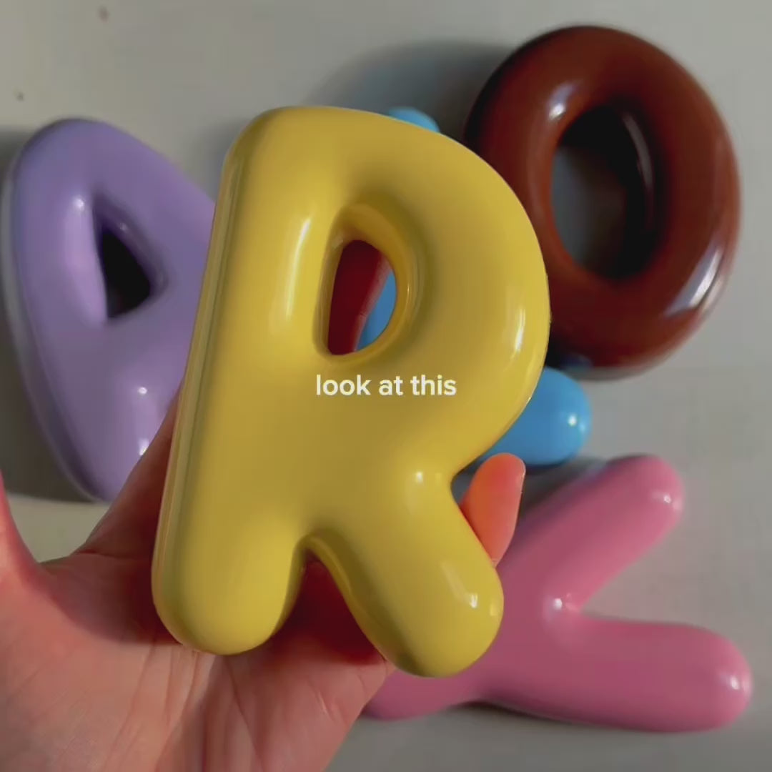 Letter E – handcrafted ceramic decor – Letters of Clay