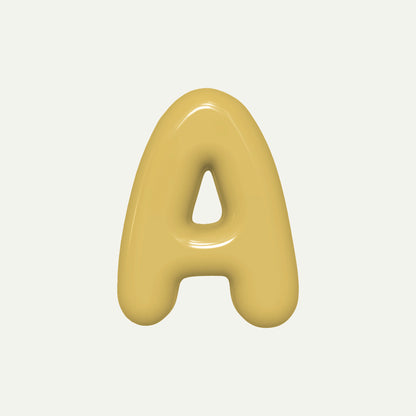 Letter A – handcrafted ceramic decor